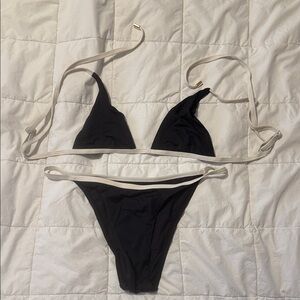 Monday Swimwear Black and White Bikini